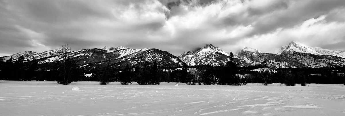 The grand tetons in winter