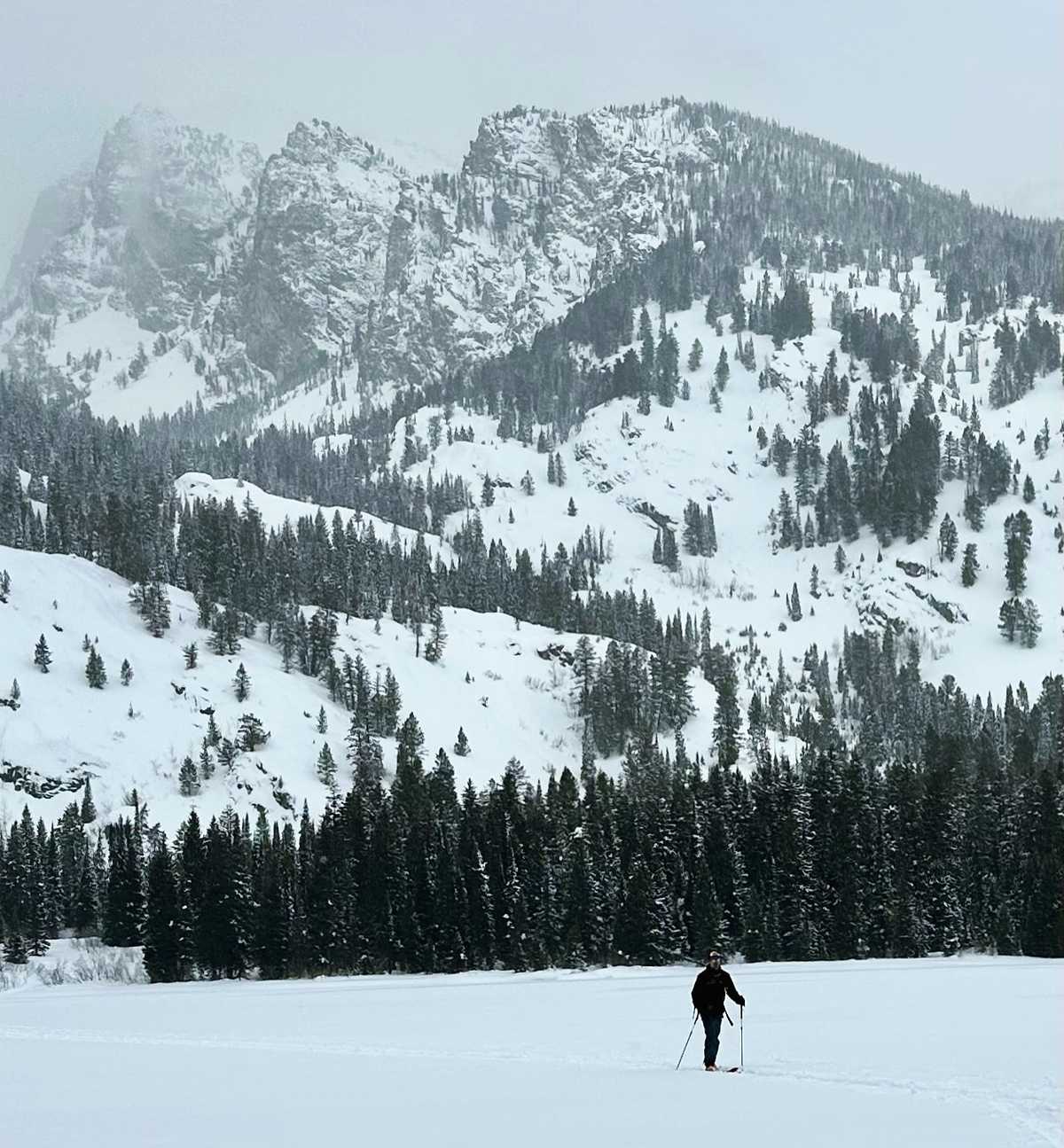 The grand tetons in winter